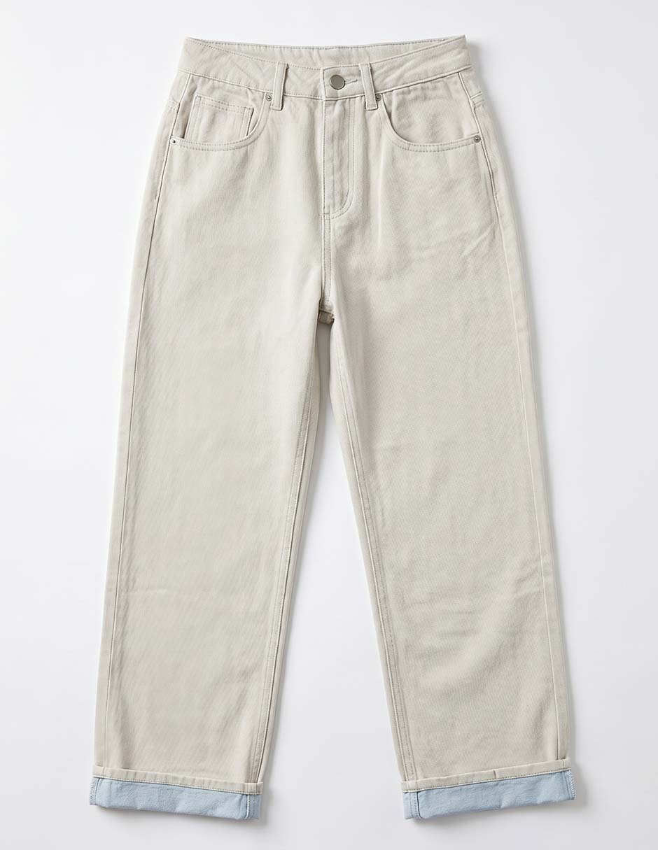 Jeans amplio lavado claro para niña 2
