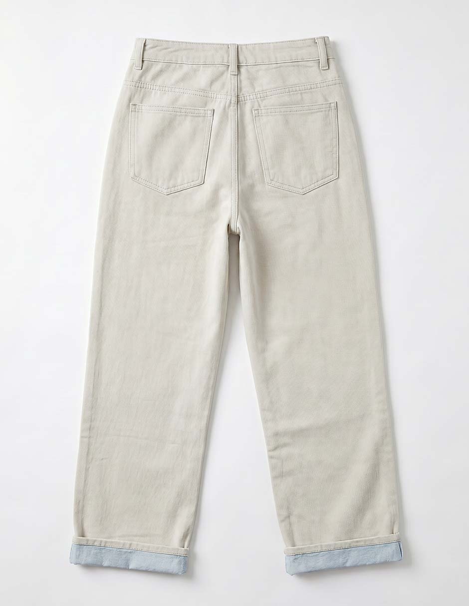 Jeans amplio lavado claro para niña 3