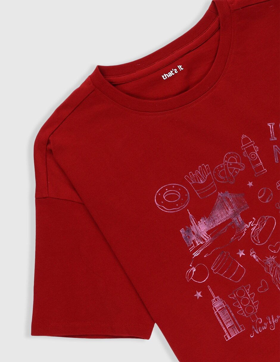 Playera manga corta para niña