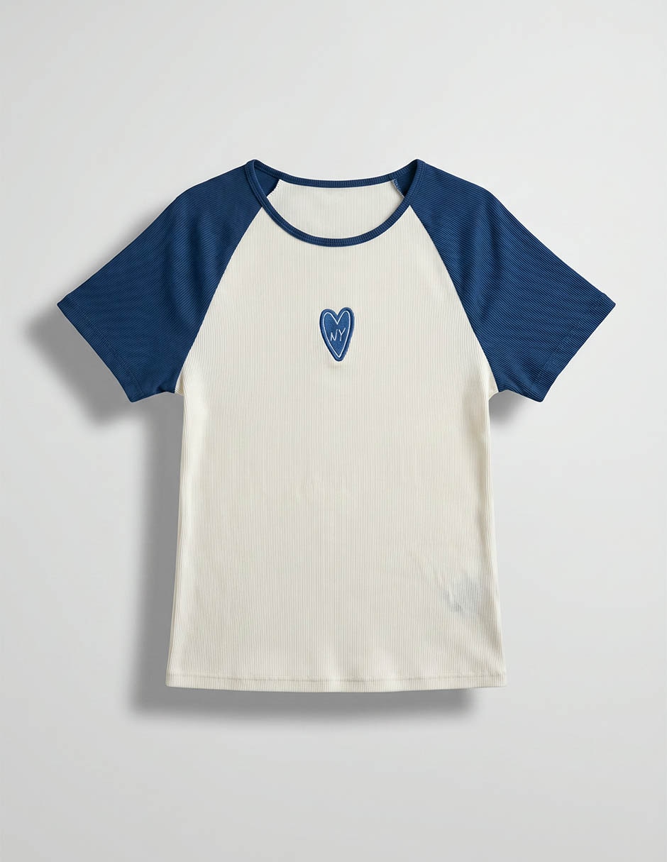 Playera manga regular para niña 2