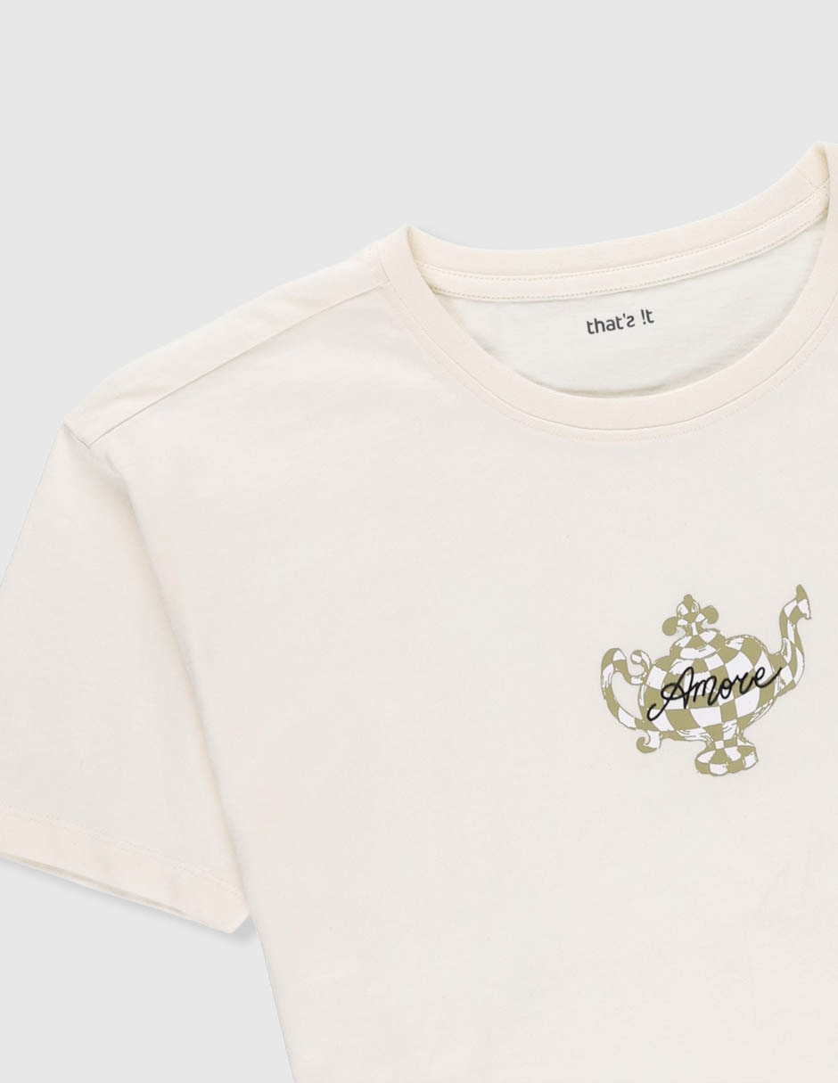 Playera manga corta para niña