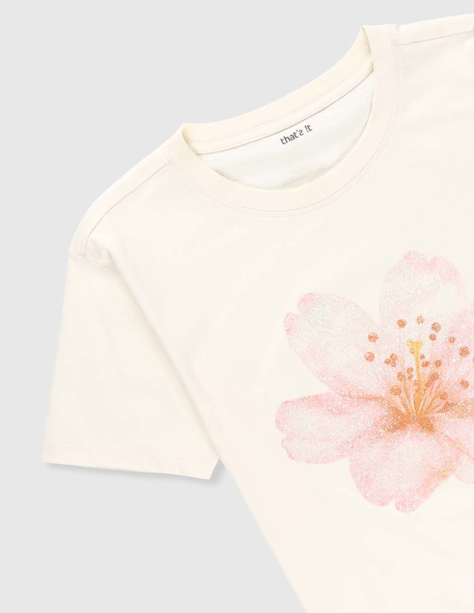 Playera manga corta para niña
