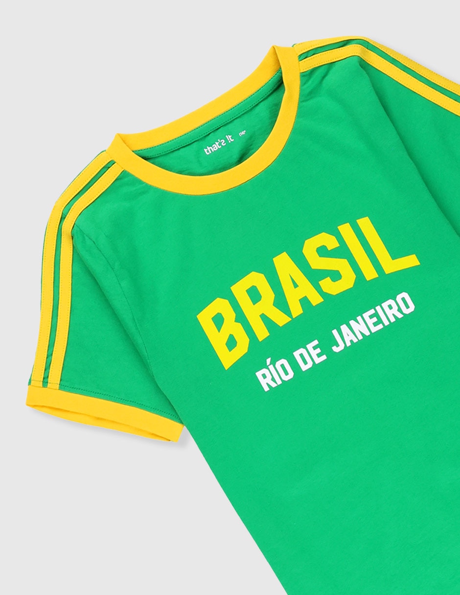 Playera That's It Brasil manga corta para niña
