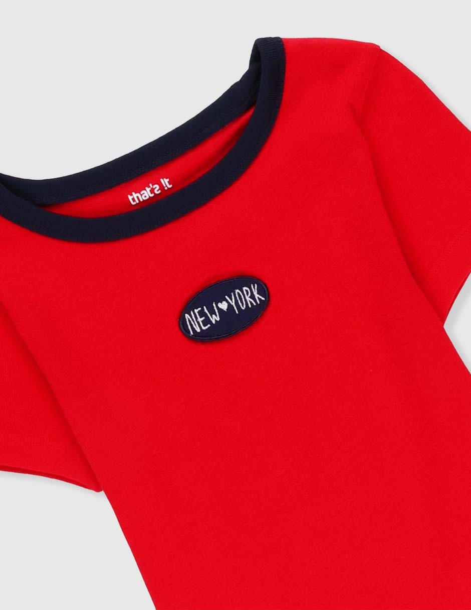 Playera manga corta para niña