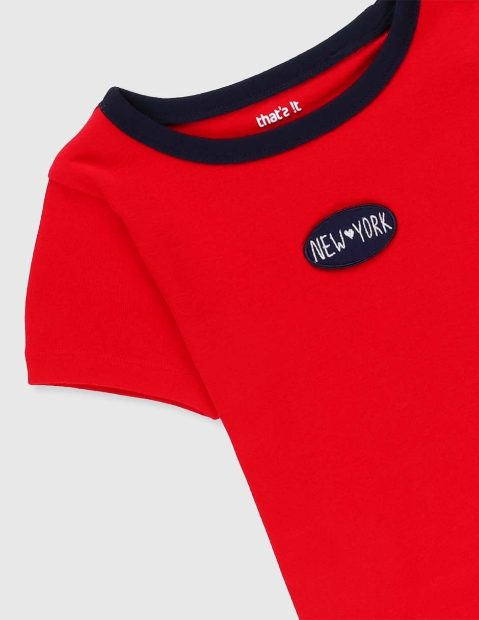 Playera manga corta para niña