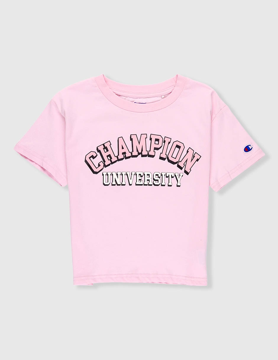 Playera Champion manga al codo para niña