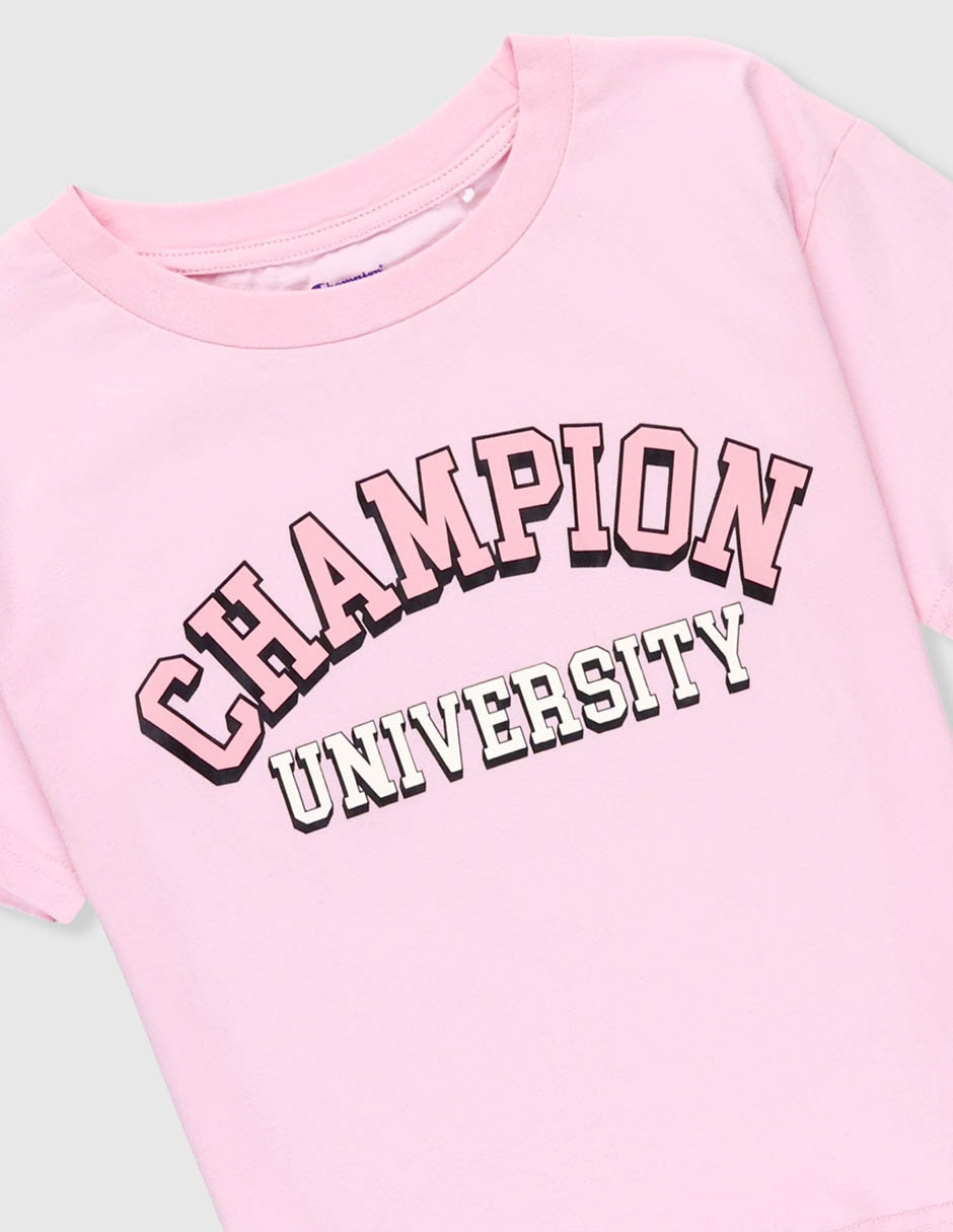 Playera Champion manga al codo para niña