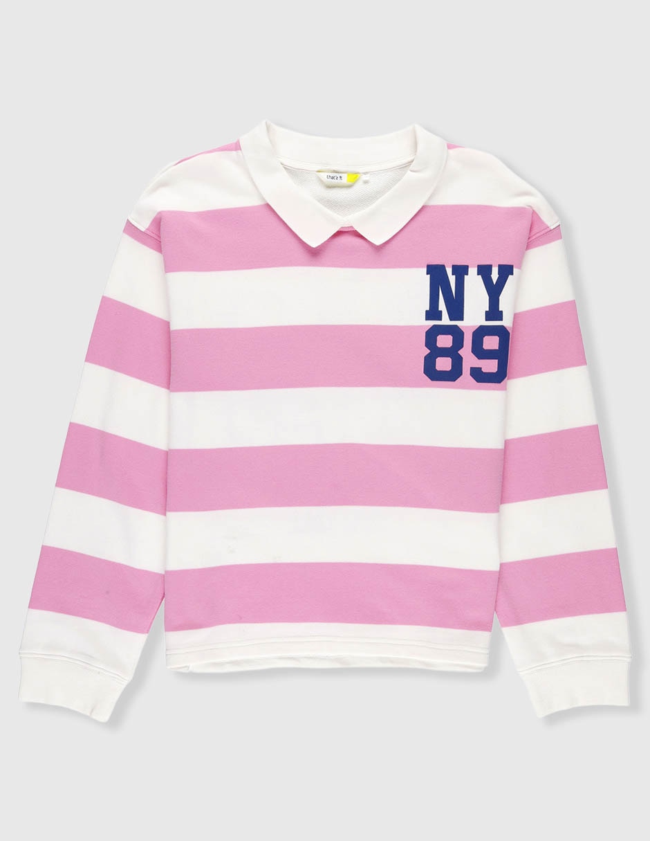 Playera tipo polo de algodón para niña Playera tipo polo de algodón para niña