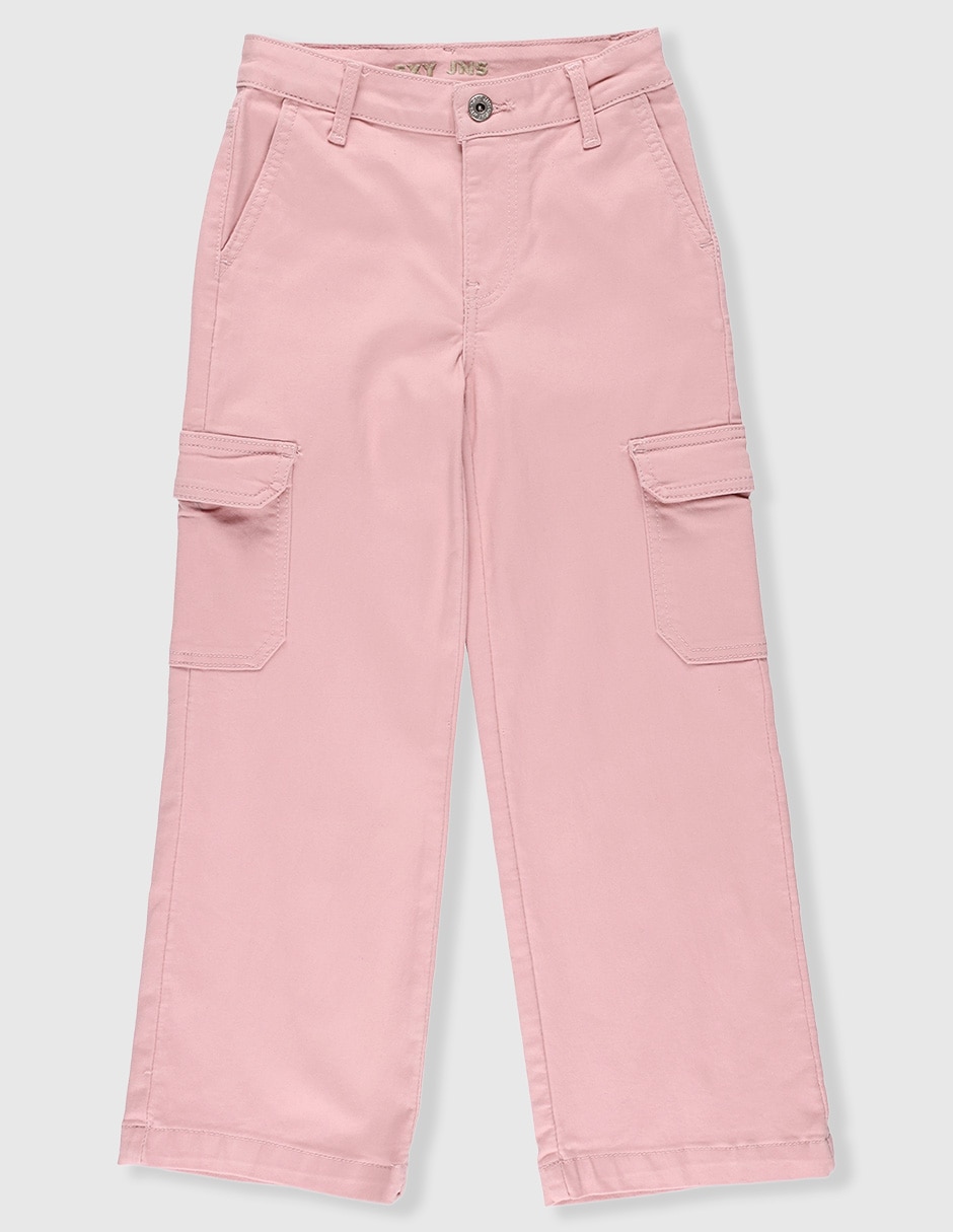 Jeans cargo amplio para niña 1