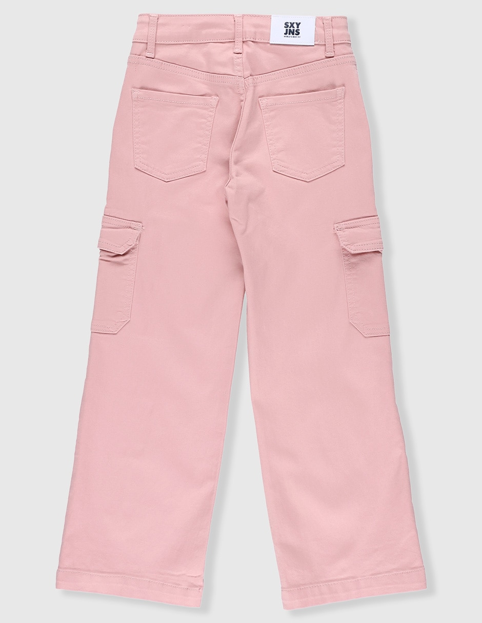 Jeans cargo amplio para niña 5