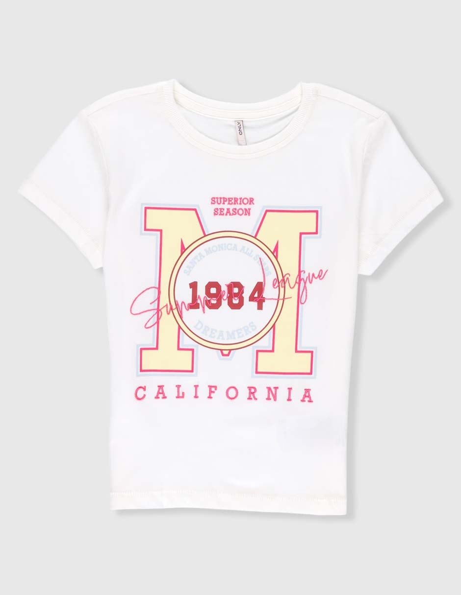 Playera manga corta para niña