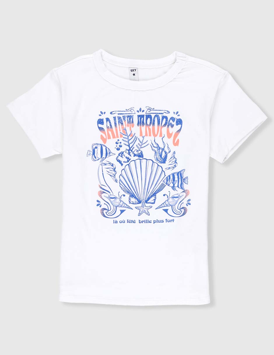 Playera manga corta para niña Playera manga corta para niña