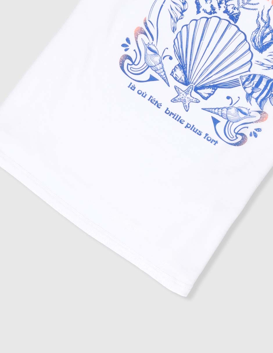 Playera manga corta para niña