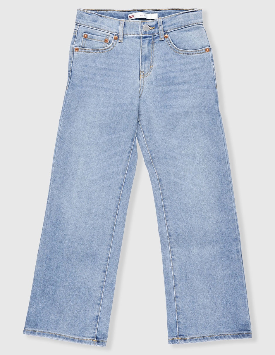 Jeans amplio Levi's lavado whisker para niña