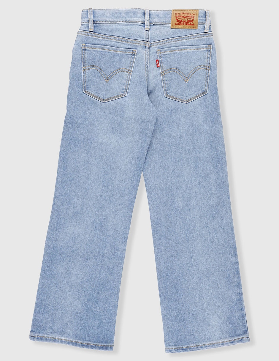 Jeans amplio Levi's lavado whisker para niña