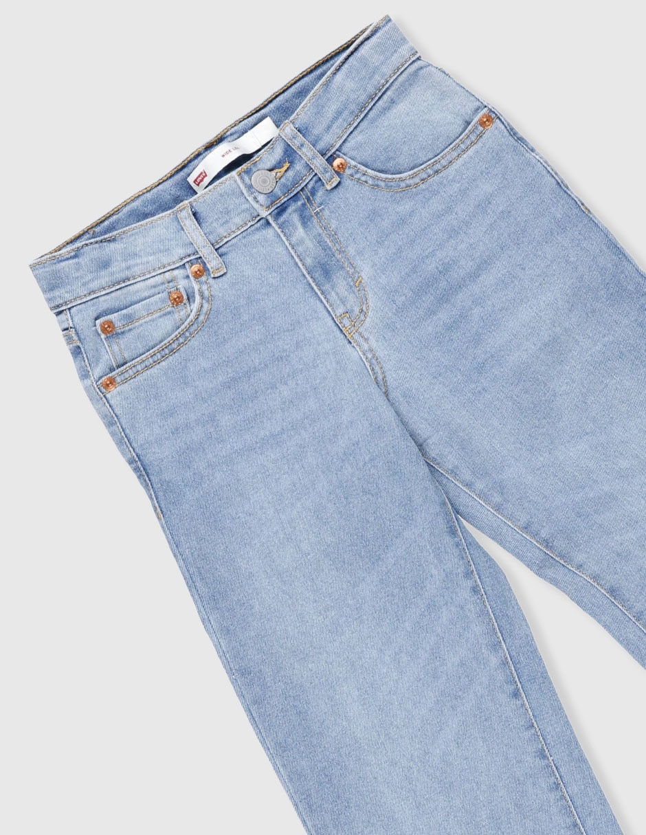 Jeans amplio Levi's lavado whisker para niña