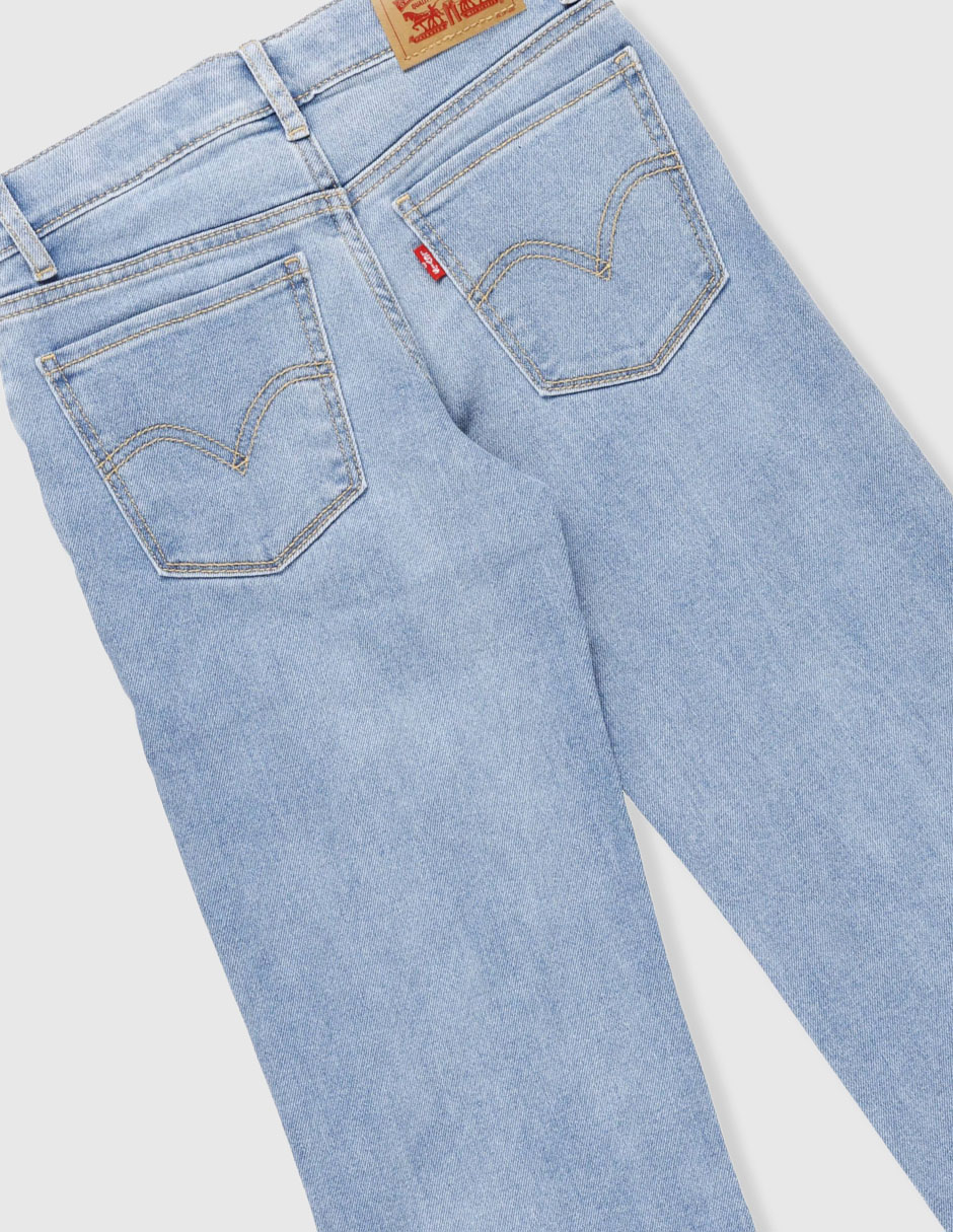 Jeans amplio Levi's lavado whisker para niña