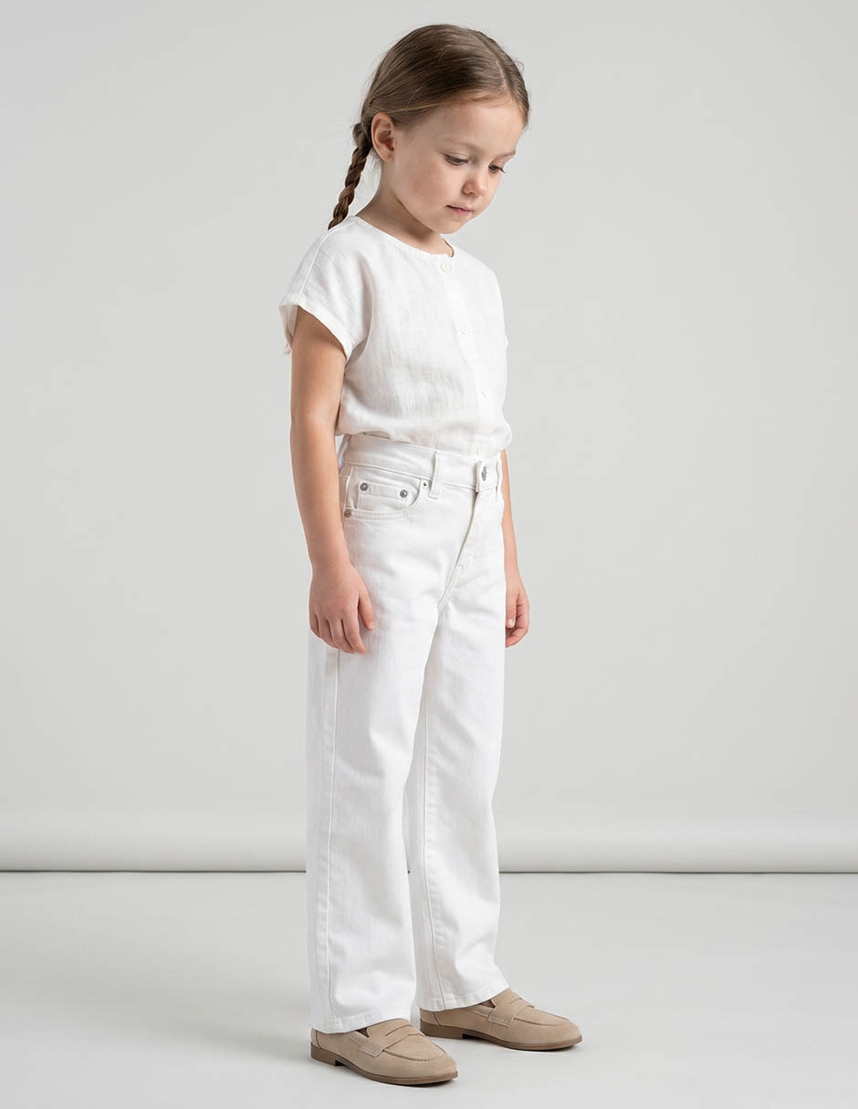 Jeans relaxed amplio levi's lavado claro para niña