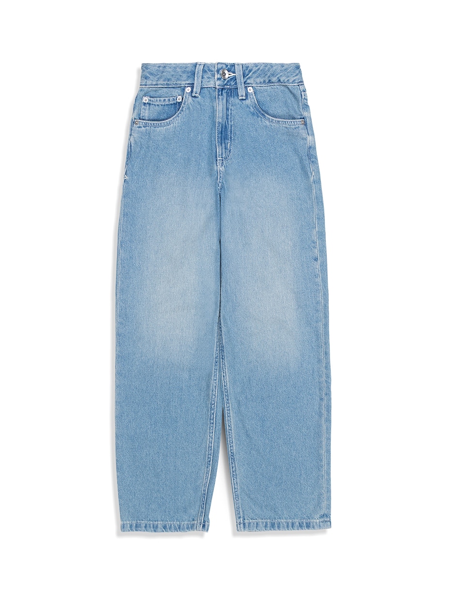 Jeans baggy deslavado para niña Jeans baggy deslavado para niña