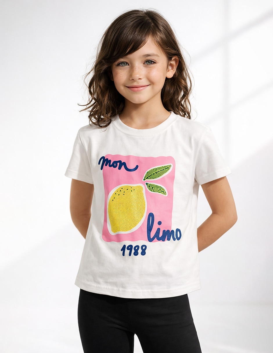 Playera manga corta para niña Playera manga corta para niña