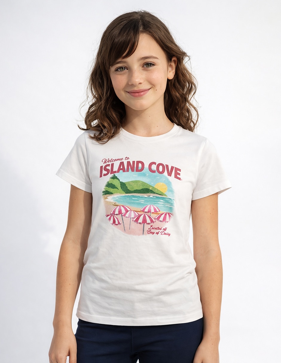 Playera Biography manga corta para niña