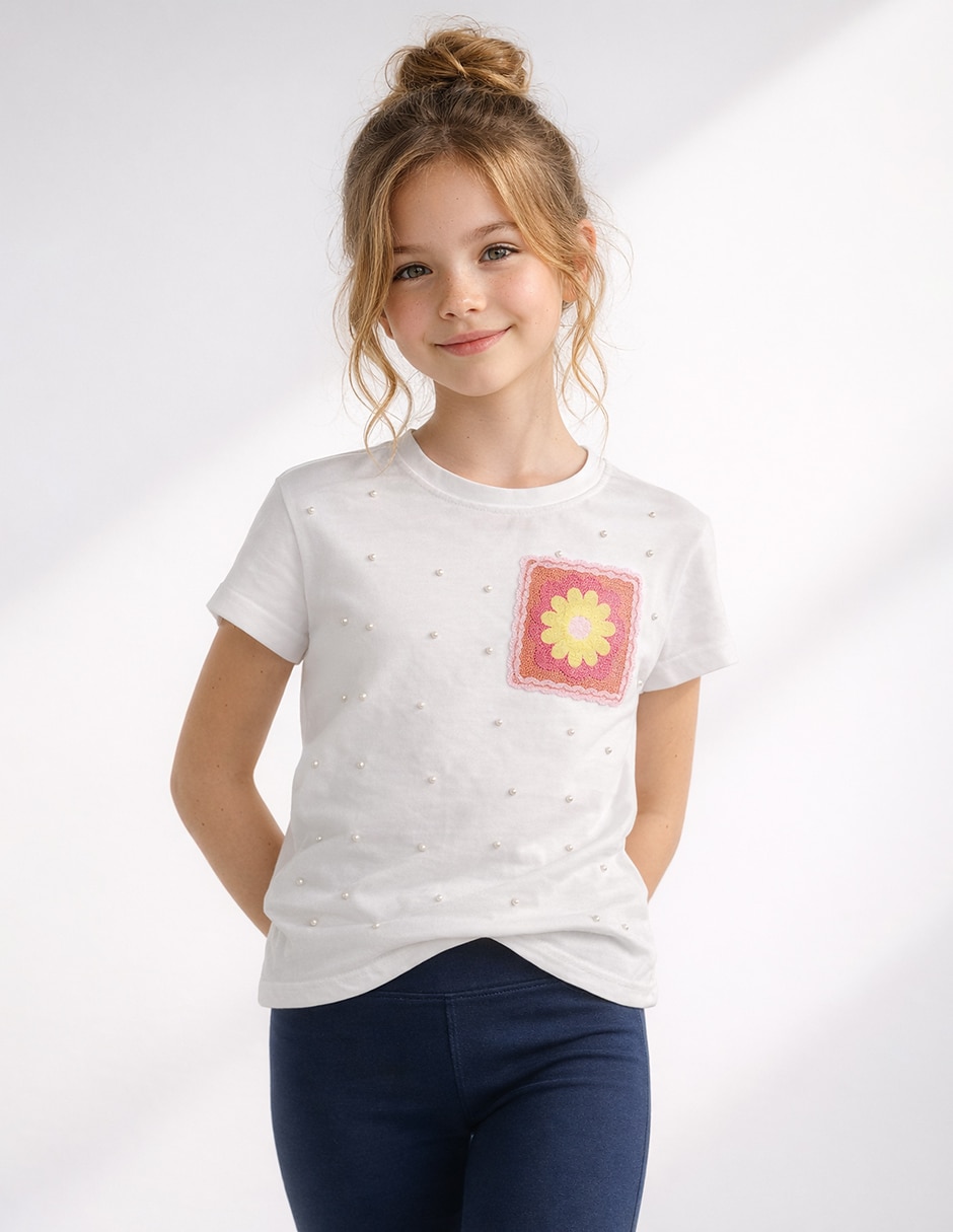 Playera manga corta para niña Playera manga corta para niña