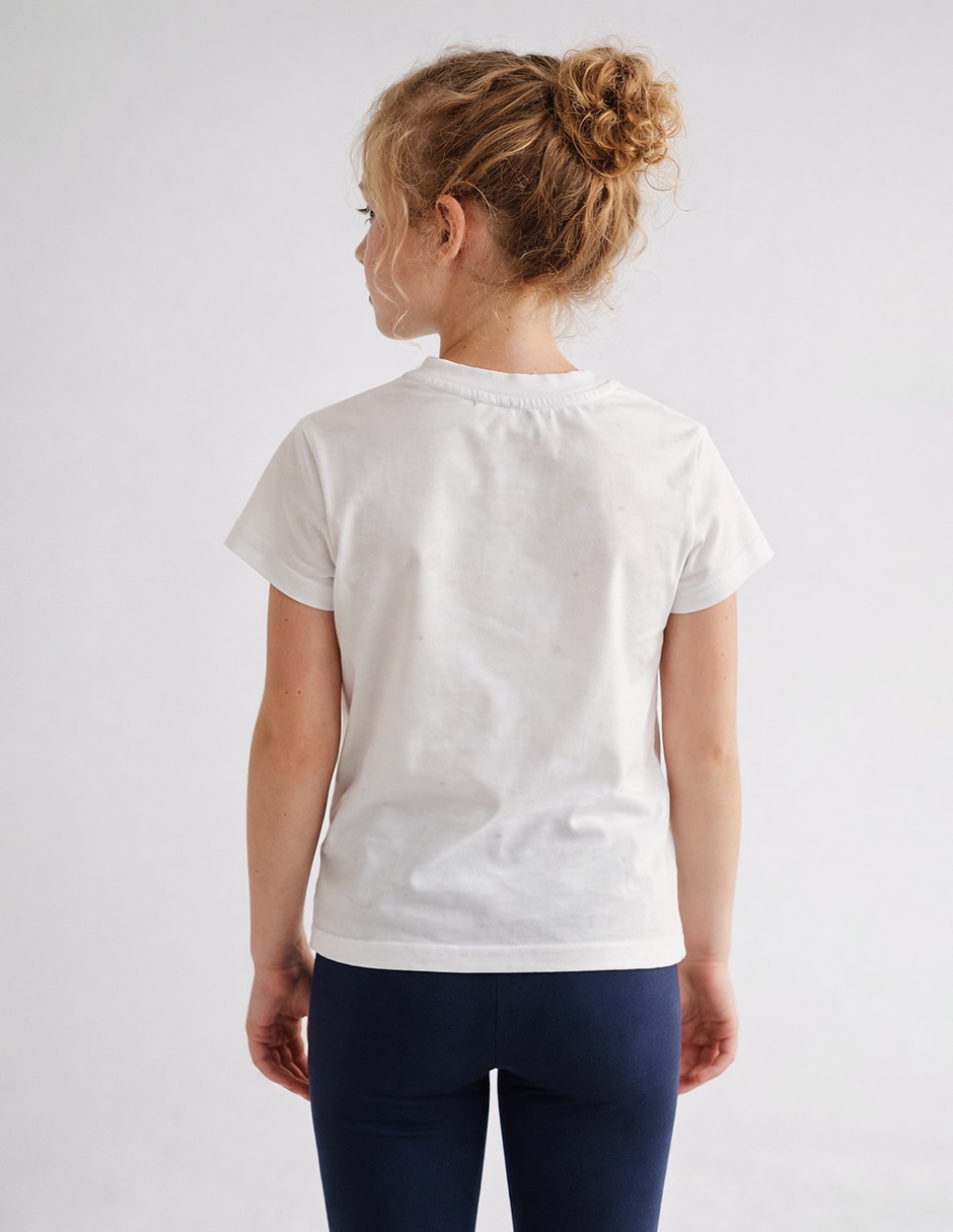 Playera Biography manga corta para niña