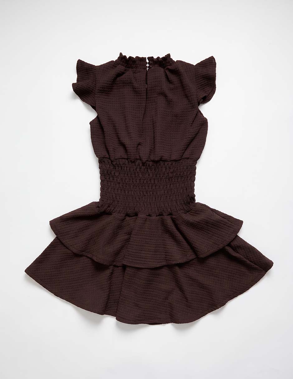 Vestido manga volantes para niña 5