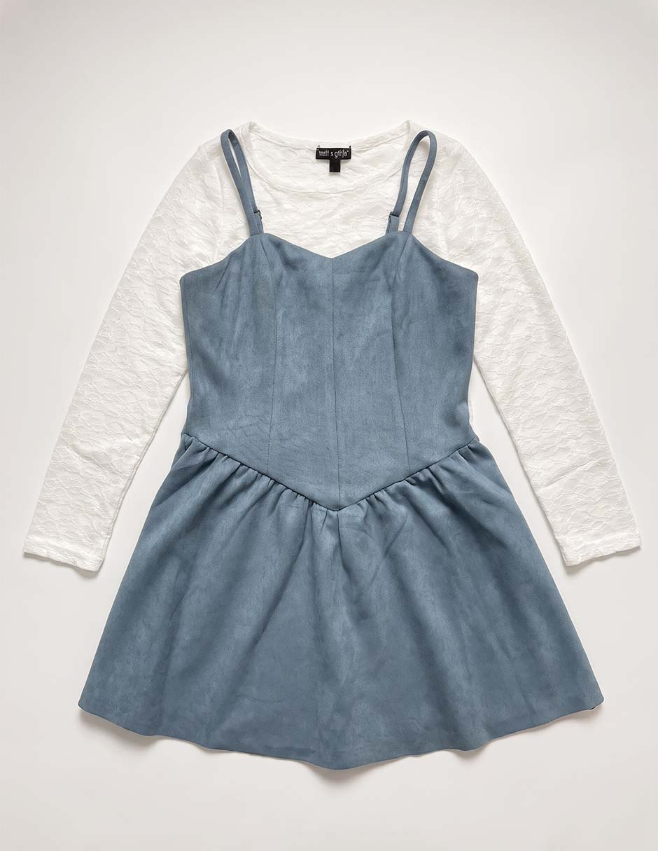 Vestido manga larga para niña