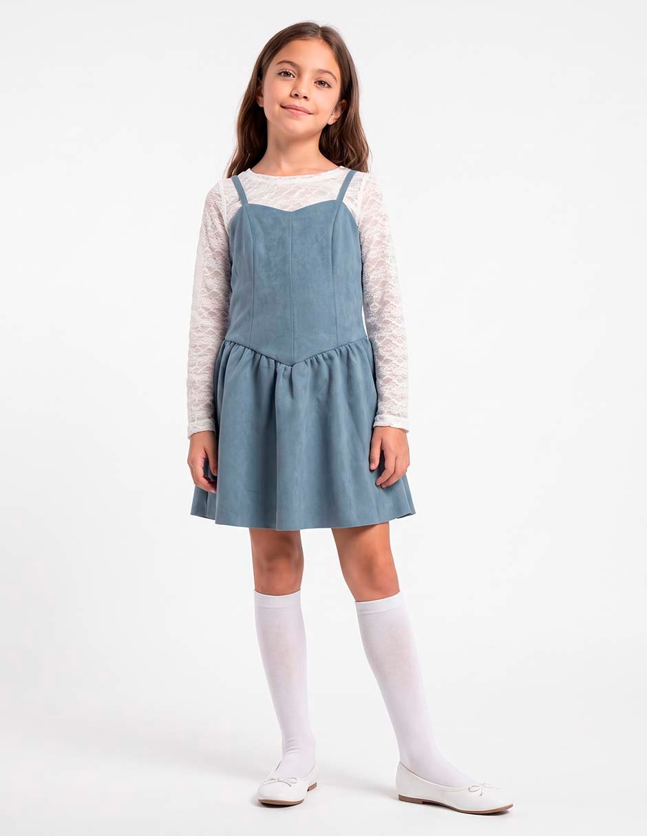 Vestido manga larga para niña 2