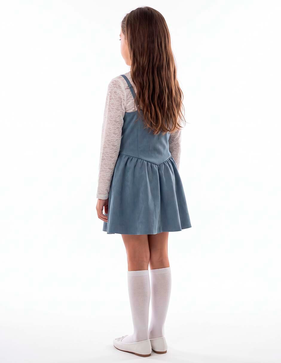 Vestido manga larga para niña 6