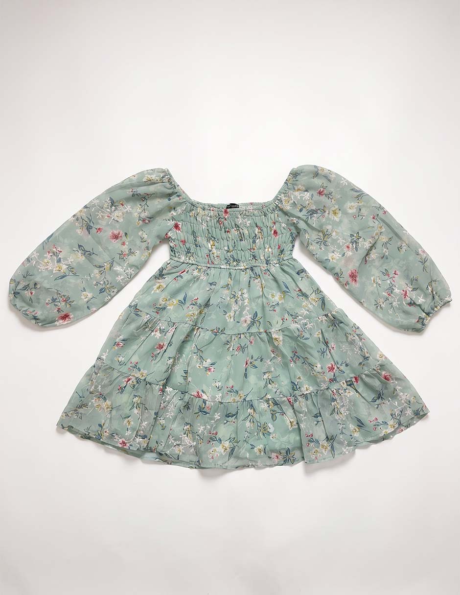 Vestido ava & yeelly manga globo para niña Vestido ava & yeelly manga globo para niña
