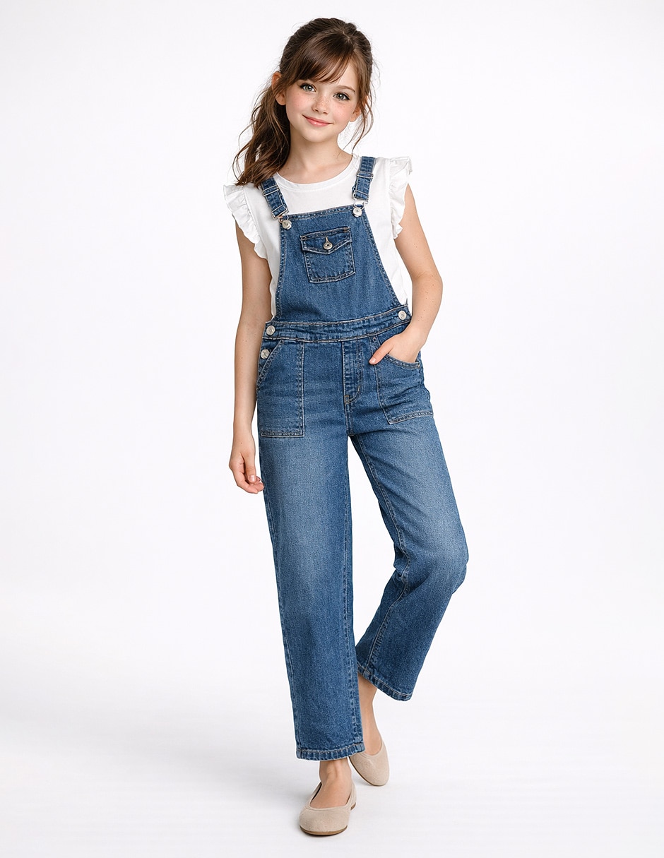 Jumpsuit de mezclilla para niña