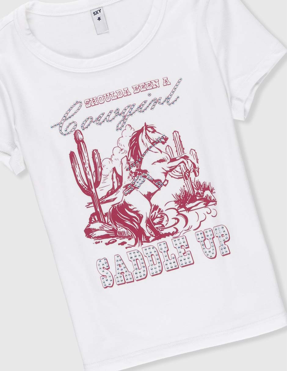 Playera manga corta para niña 4