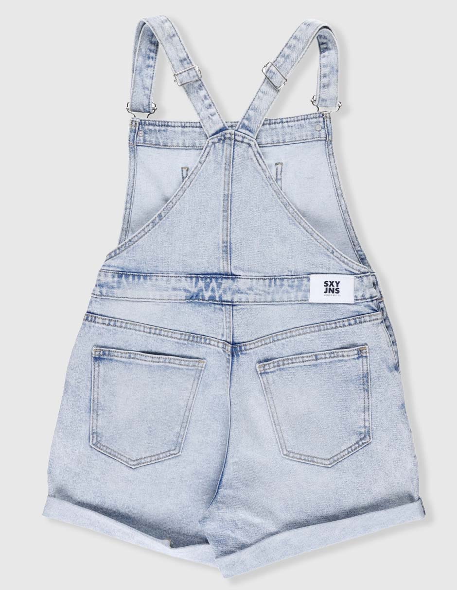 Jumpsuit atemporal de mezclilla para niña 3