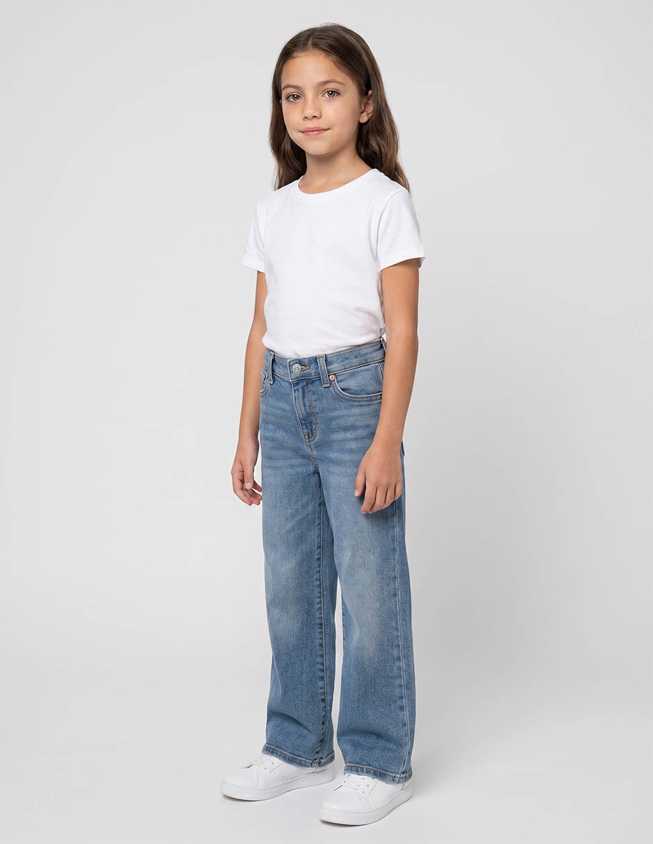 Jeans relaxed amplio Levi's lavado medio para niña