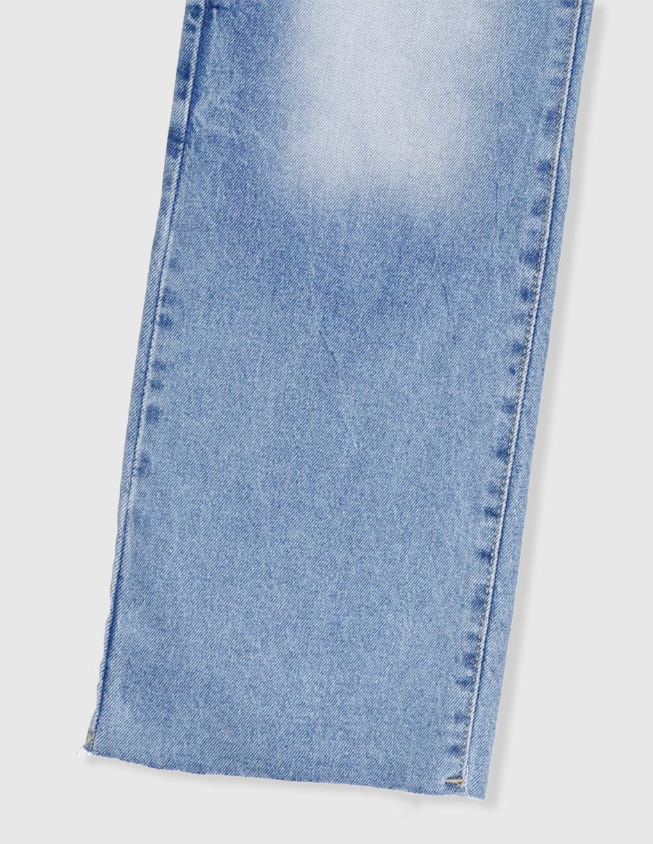 Jeans relaxed amplio deslavado para niña 4