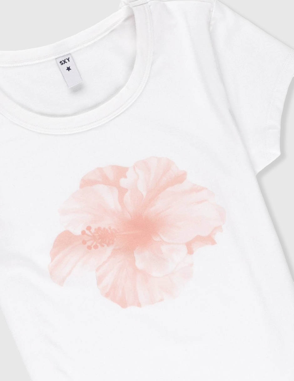 Playera sexy jeans atemporal manga corta infantil niña