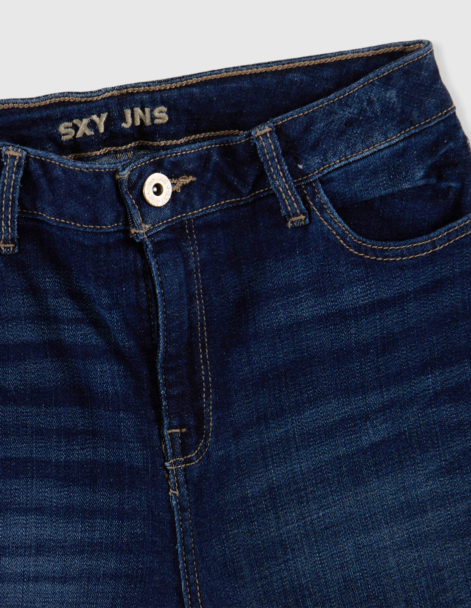 "jeans/jegging" regular wide leg atemporal sxykjm008 "lavado" obscuro "para" infantil niña 3