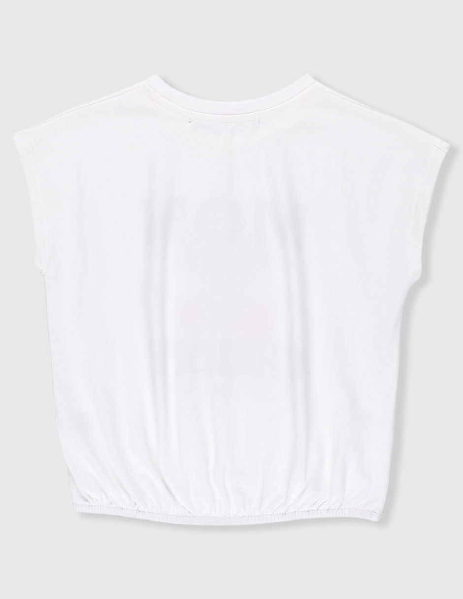 Playera Biography manga corta para niña