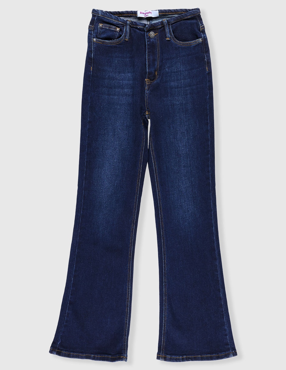 Jeans flare Biography lavado stone wash para niña