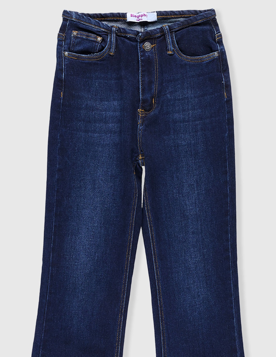 Jeans flare Biography lavado stone wash para niña