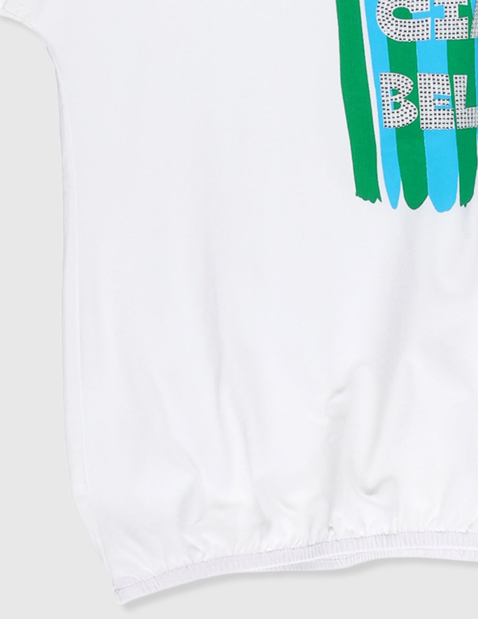 Playera Biography manga corta para niña