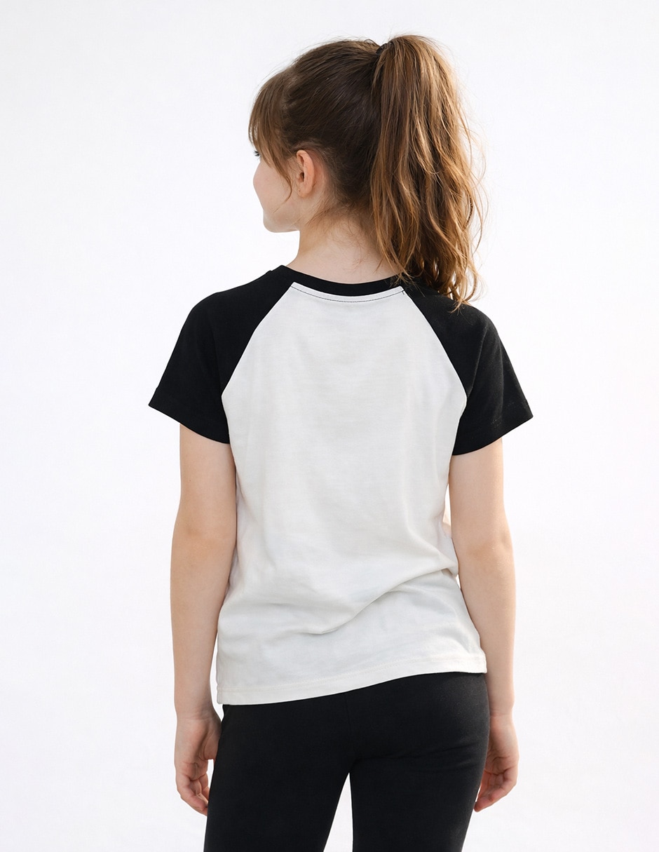 Playera Biography manga corta para niña