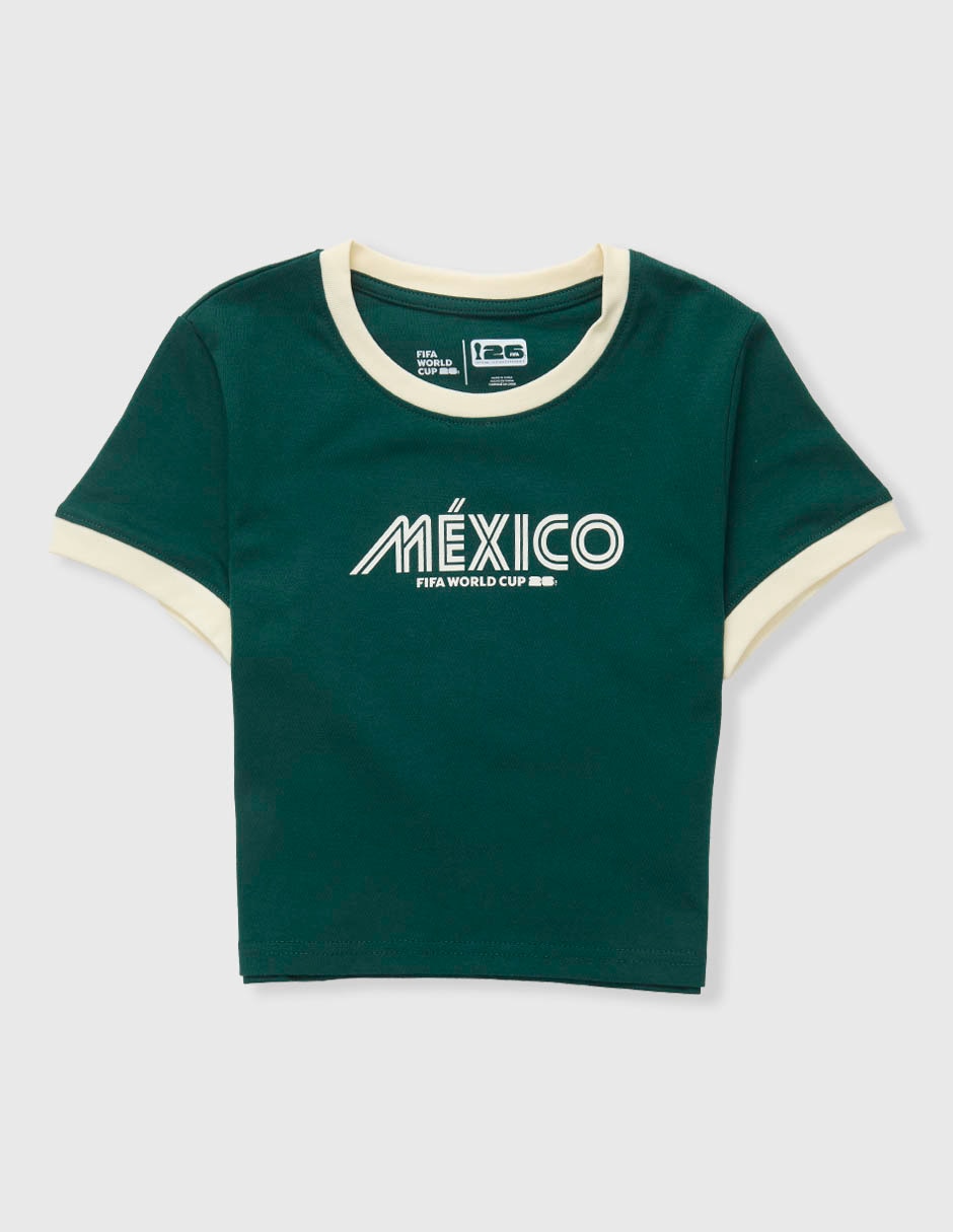Playera fifa méxico manga corta para niña
