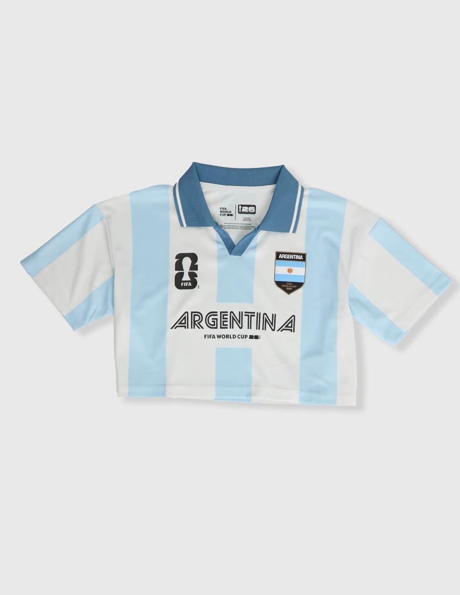 Playera fifa argentina manga corta para niña Playera fifa argentina manga corta para niña