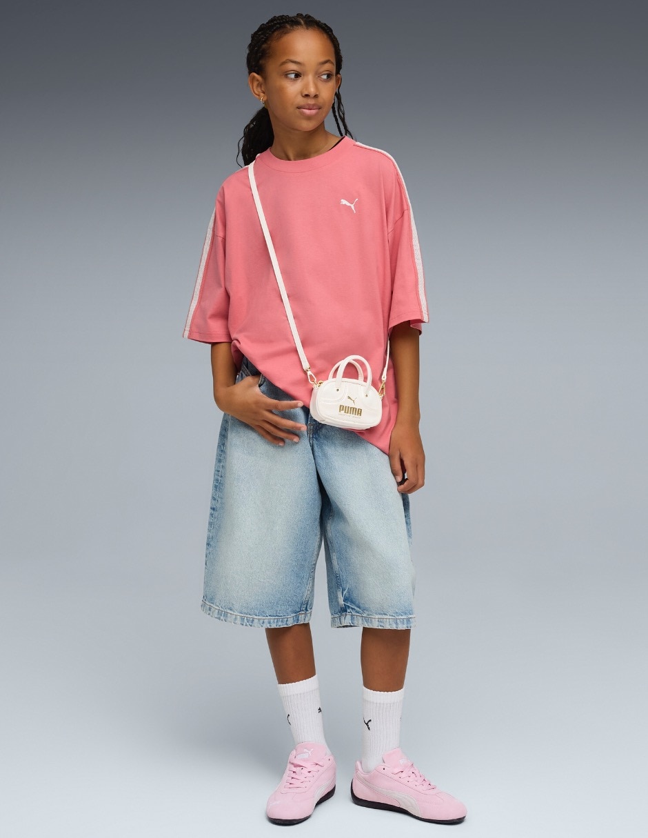 Playera puma luminous cloud oversized graphic tee g manga corta para niña