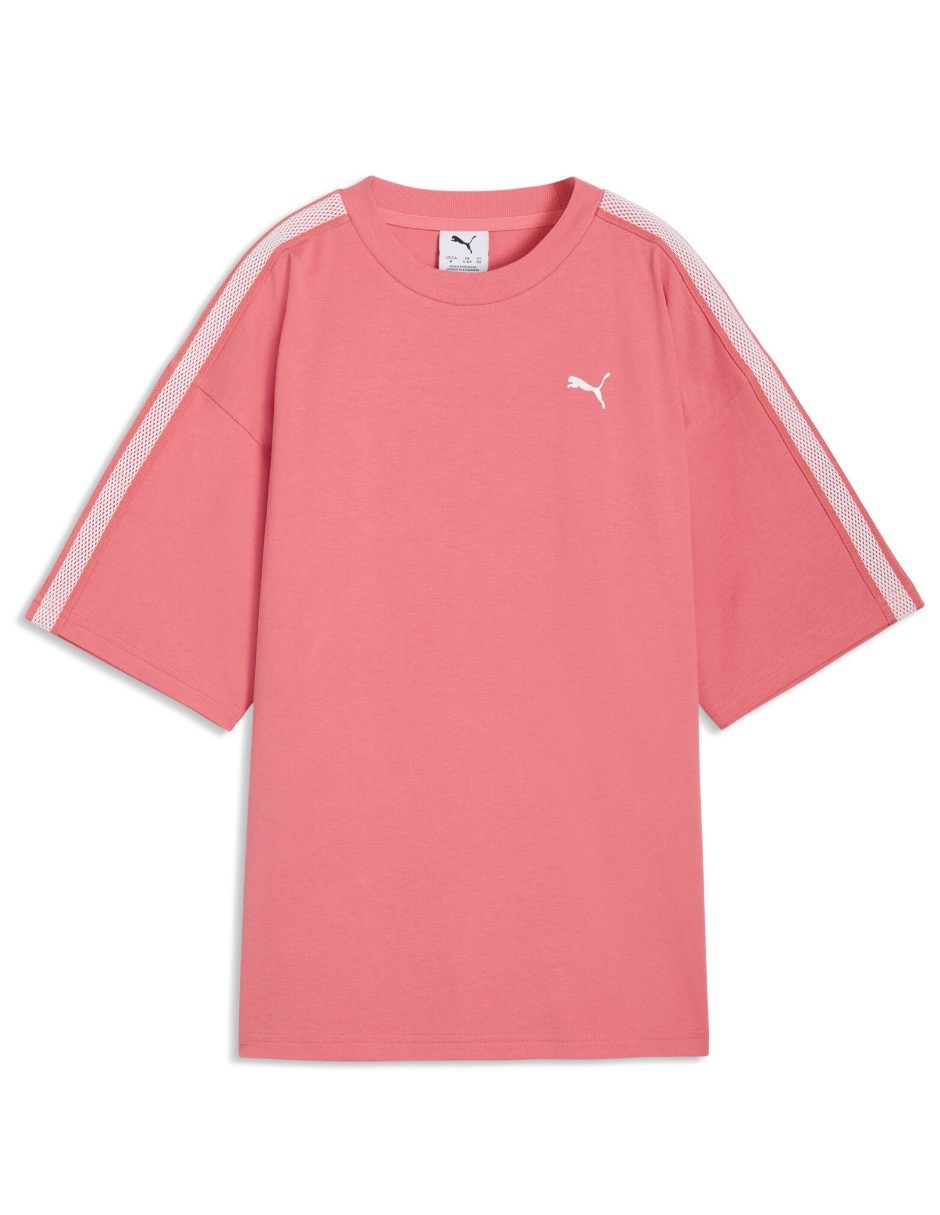 Playera puma luminous cloud oversized graphic tee g manga corta para niña