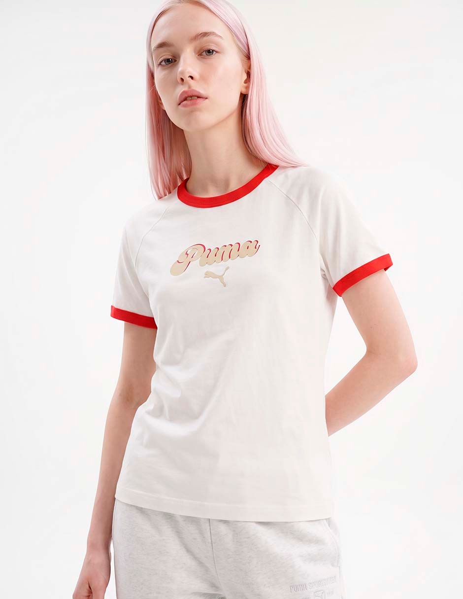 Playera graphic ringer slim tee g manga corta para mujer Playera graphic ringer slim tee g manga corta para mujer