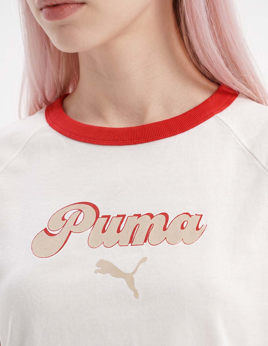 Playera graphic ringer slim tee g manga corta para mujer 2